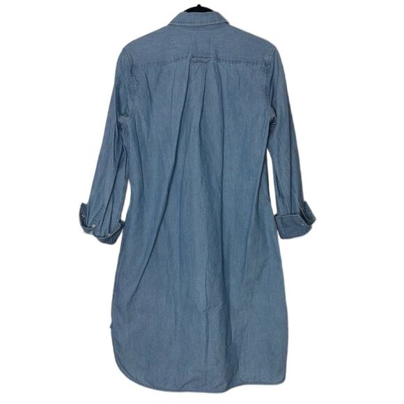 Everlane Chambray Shirt Dress Women's XS/0 Light Wash Blue Long Sleeves cotton - Picture 3 of 16